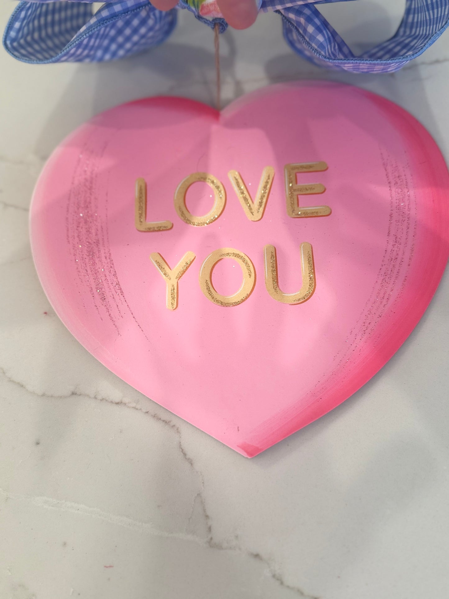 Light Pink Conversation Heart Door Hanger