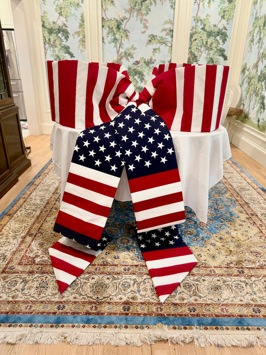 Oversized American Flag/4th July Bow