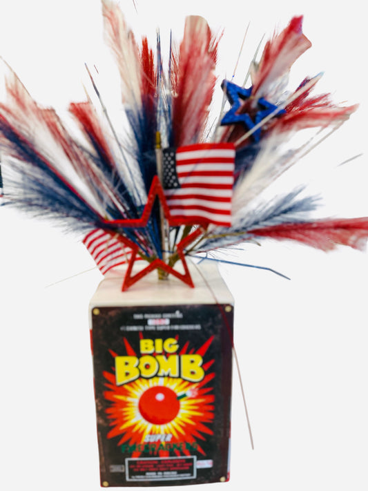 Vintage Firework Box Centerpiece