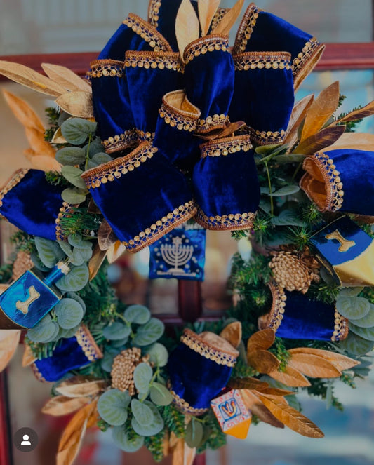 Rich Royal Blue With Gold Jewel Trim