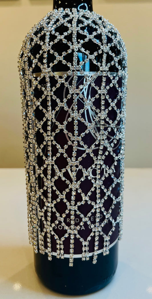 Silver Crystal Wine Dress