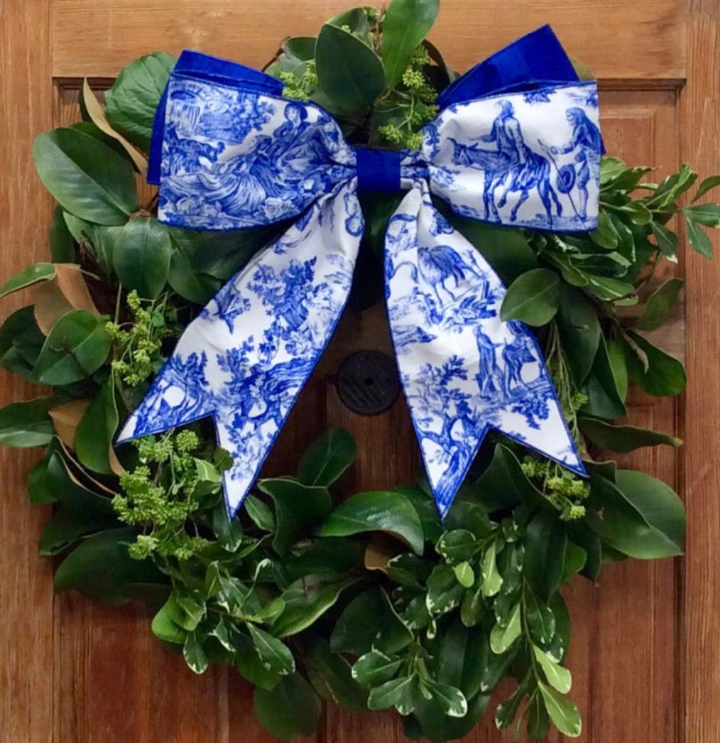 Blue Chinoiserie Bow