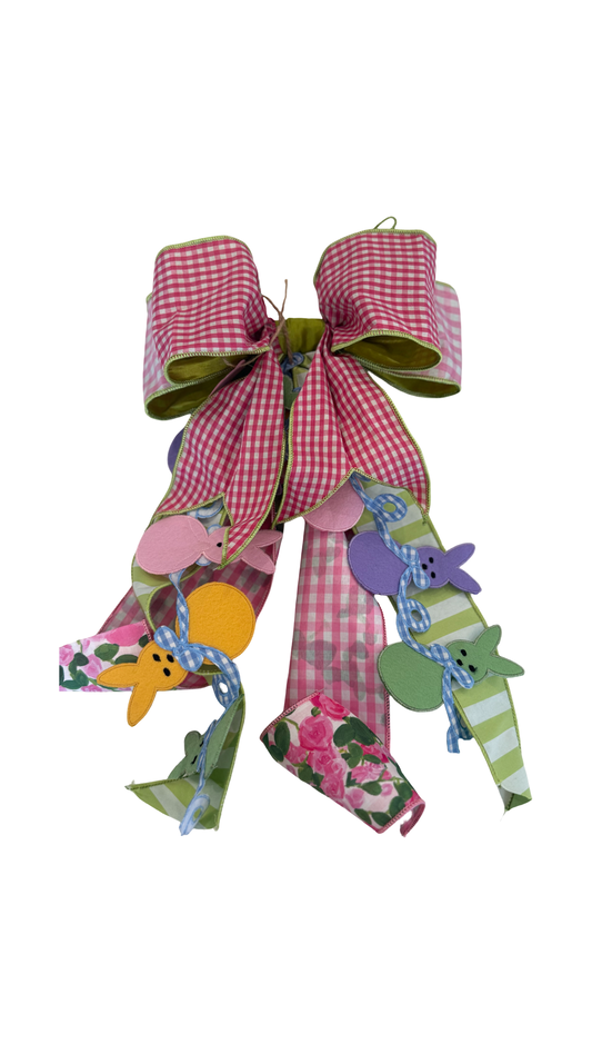 Pink Gingham Bows