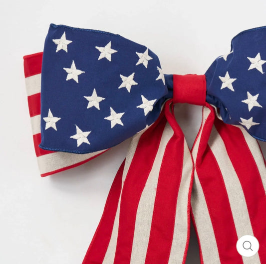 American Flag Bow-Stripe Tails 15”