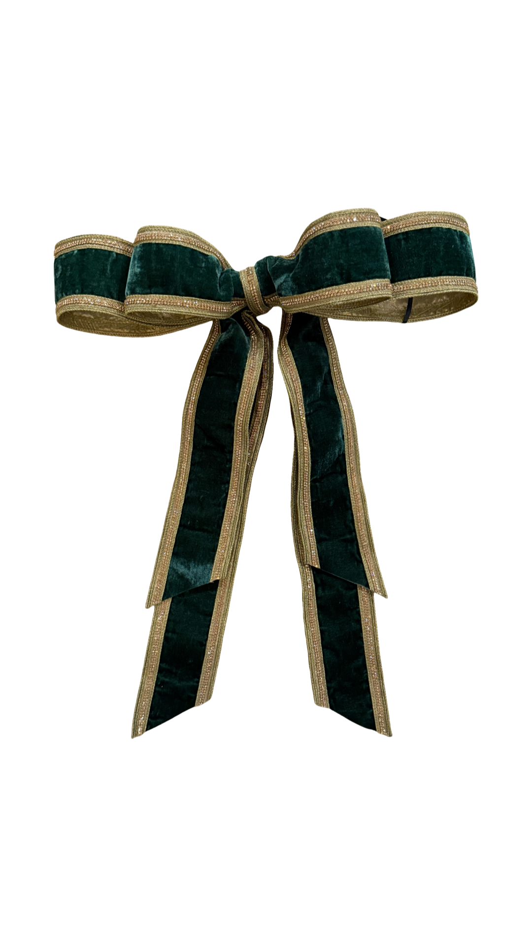 The Demi Hunter Green With Gold Trim Ribbon