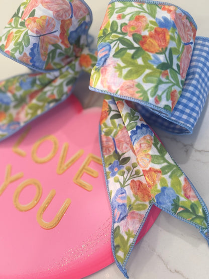 Light Pink Conversation Heart Door Hanger