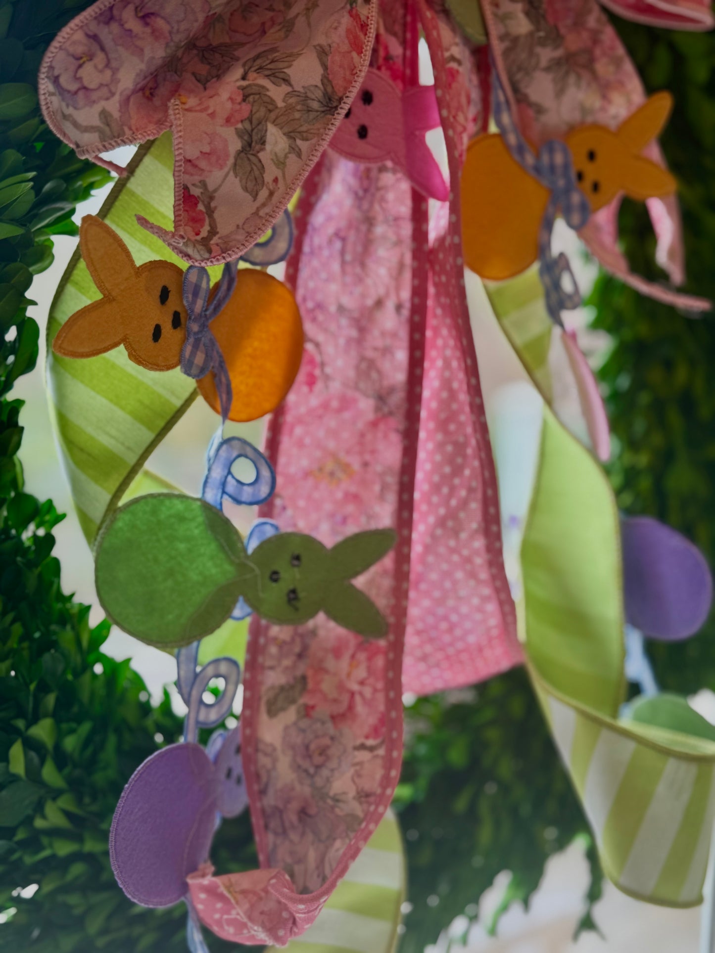 Watercolor Flowers & Pink Polka Dot Bow