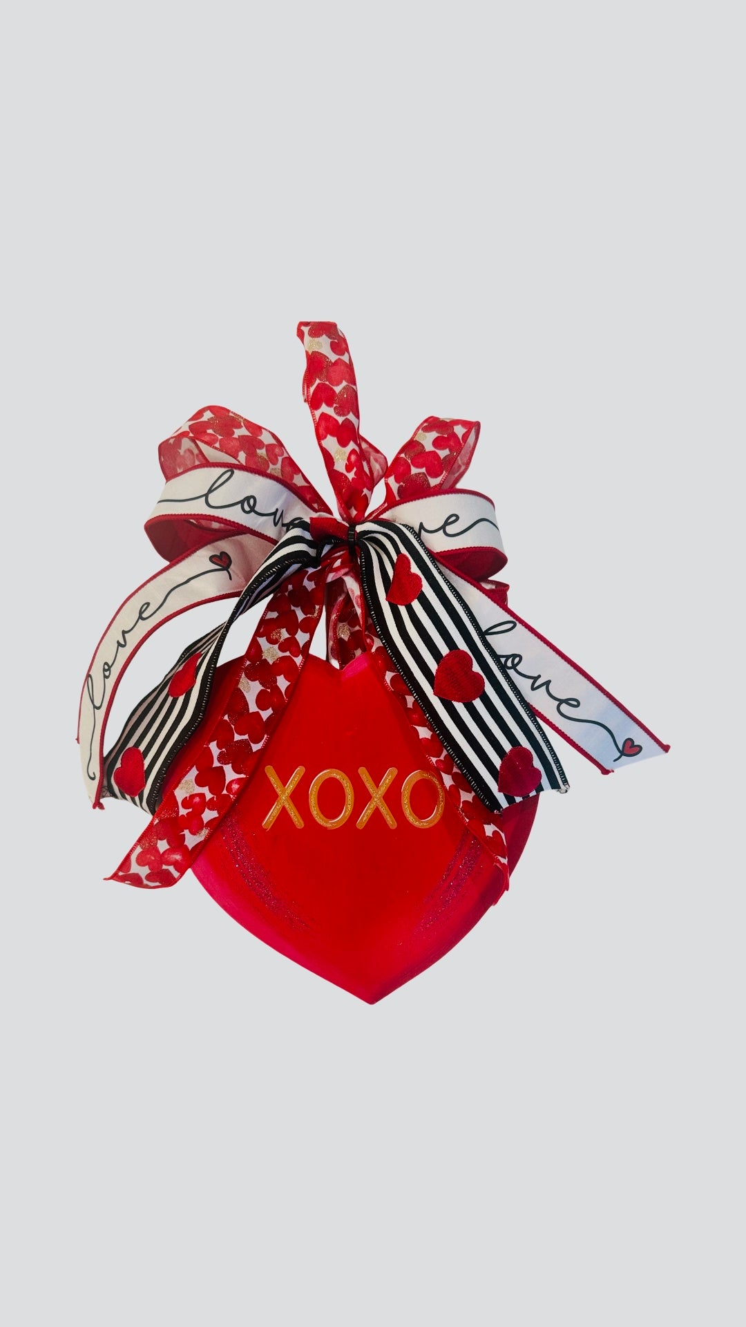 Red Conversation Heart Door Hanger