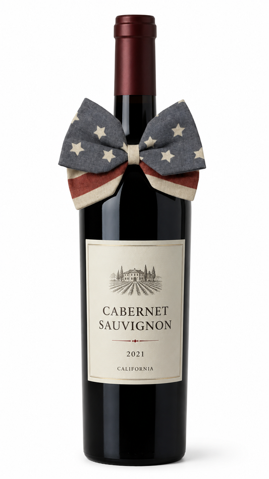 Vintage American Flag Wine Bows