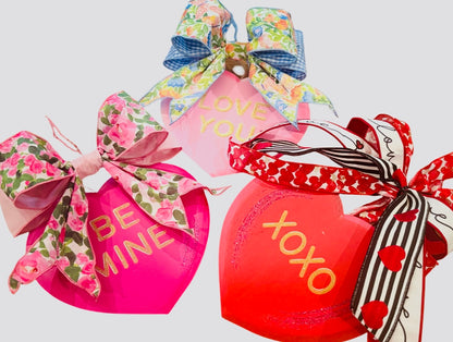 Red Conversation Heart Door Hanger