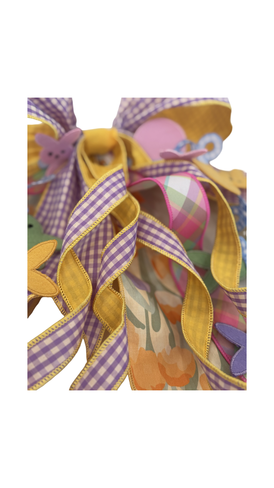 Purple & Yellow Gingham Bow