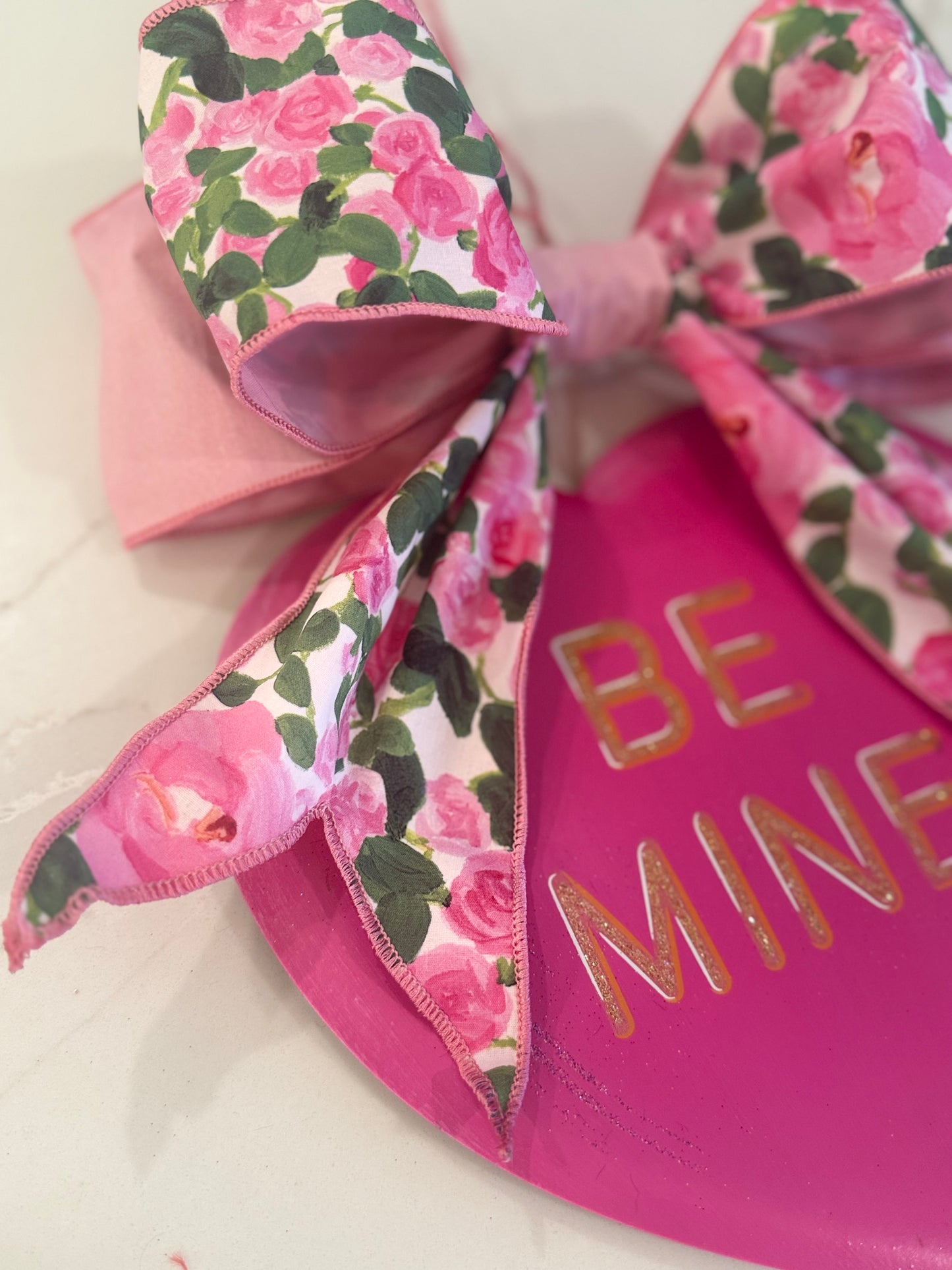 Hot Pink Conversation Heart Door Hanger