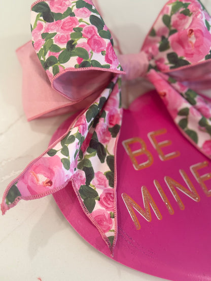 Hot Pink Conversation Heart Door Hanger