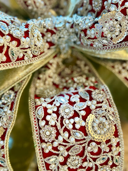 Gold Embroidered Bow