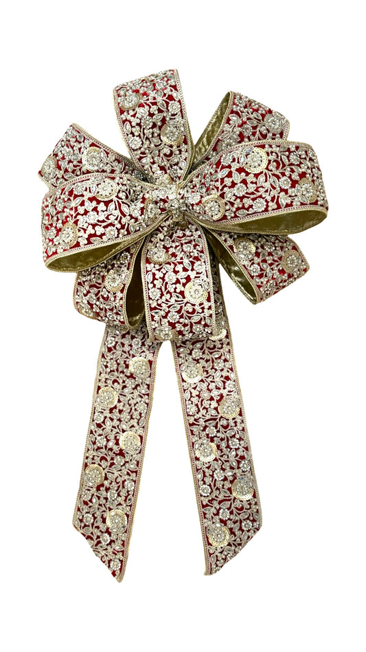 Gold Embroidered Bow