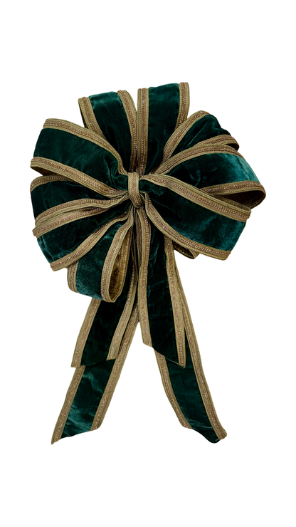 Hunter Green With Gold Trim Ribbon