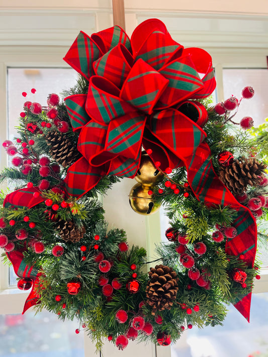 Traditional Christmas Plaid Bow