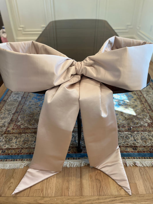 Oversized Pink Satin Bow