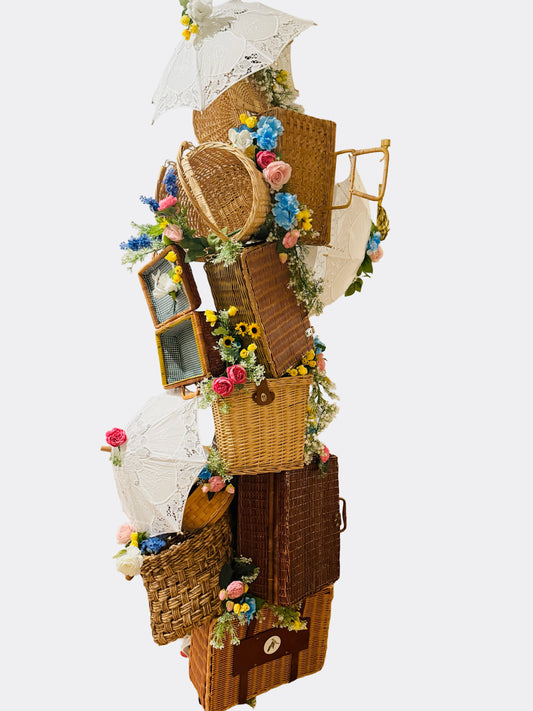 7ft Spring Flower/Basket Tower