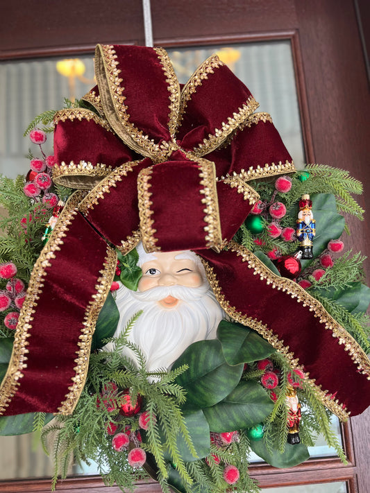 Burgundy Velet With Gold Jewel Embroidered Trim