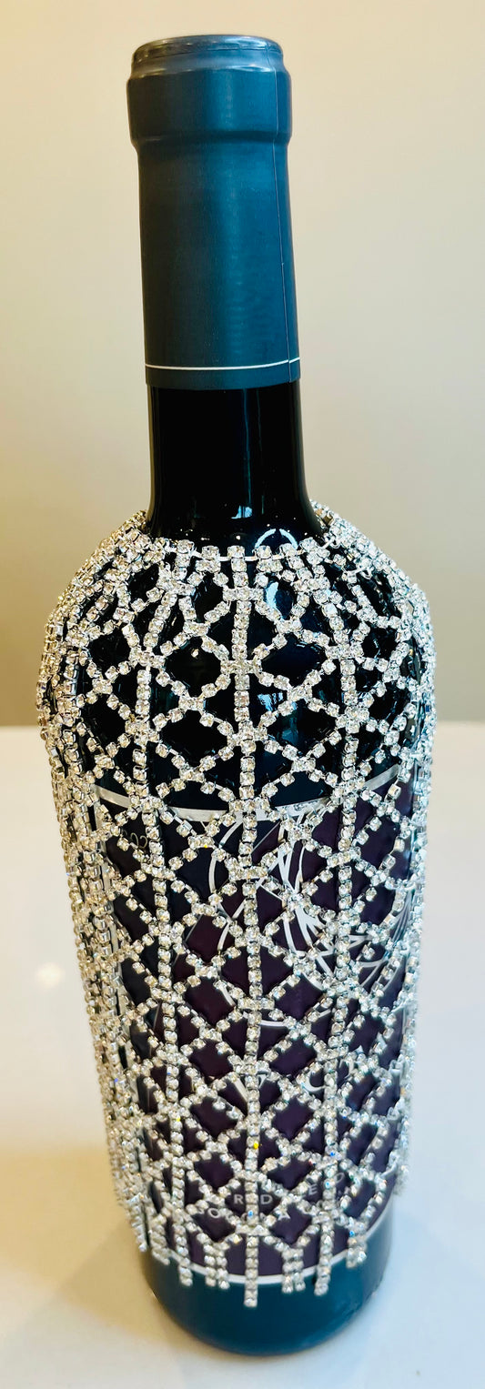 Silver Crystal Wine Dress