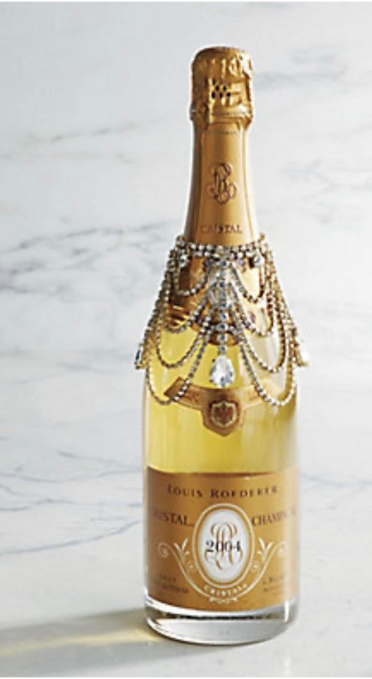 Gold Crystal Chandelier Wine Necklace
