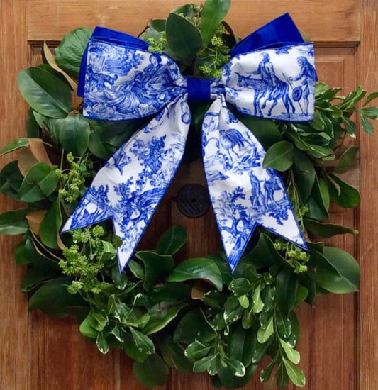 Blue Chinoiserie Bow