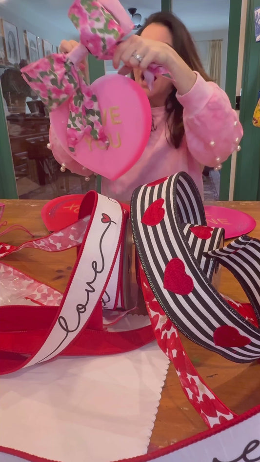 Light Pink Conversation Heart Door Hanger